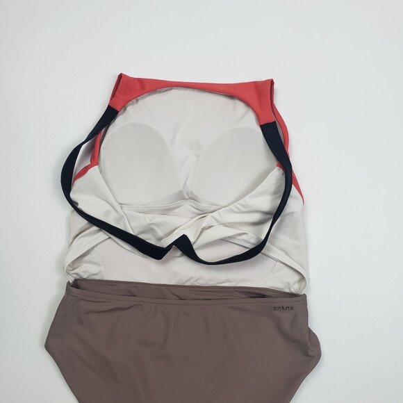 Prana Baja Bound Cutout One Piece Swimsuit Women's Sz Small Rose Fire Colorblock - Picture 11 of 16